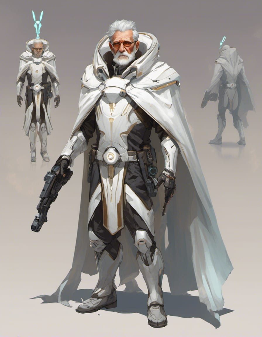 Sci-Fi Imperator Concept Art: Cybernetic Old Man