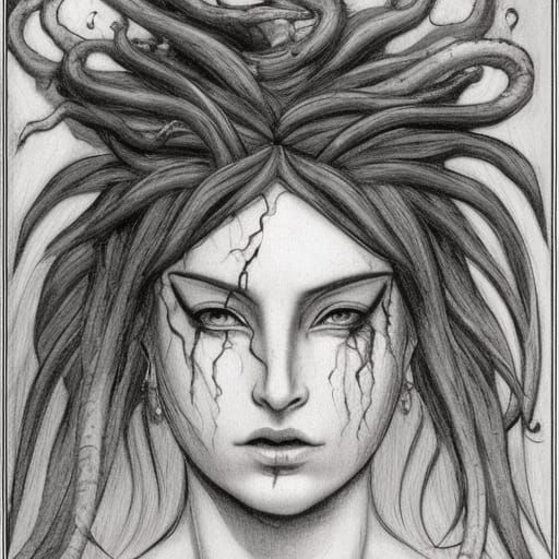Medusa in Black and White
