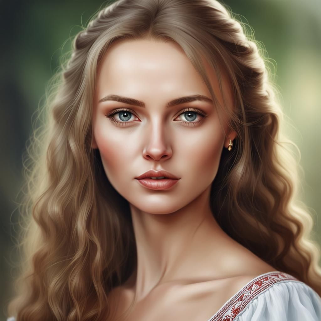 Realistic Portrait of a Belarusian Woman