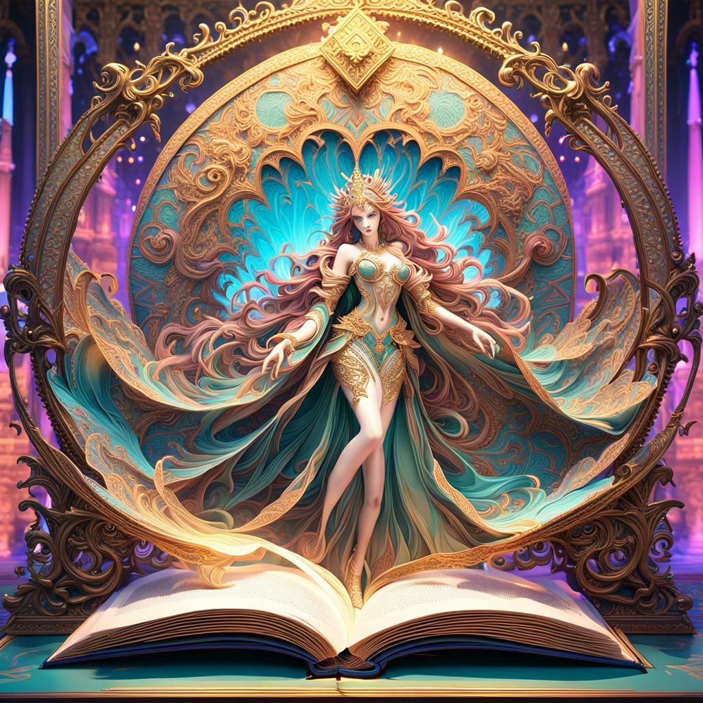 Anime Pop-Up Book: Woman in Bikini