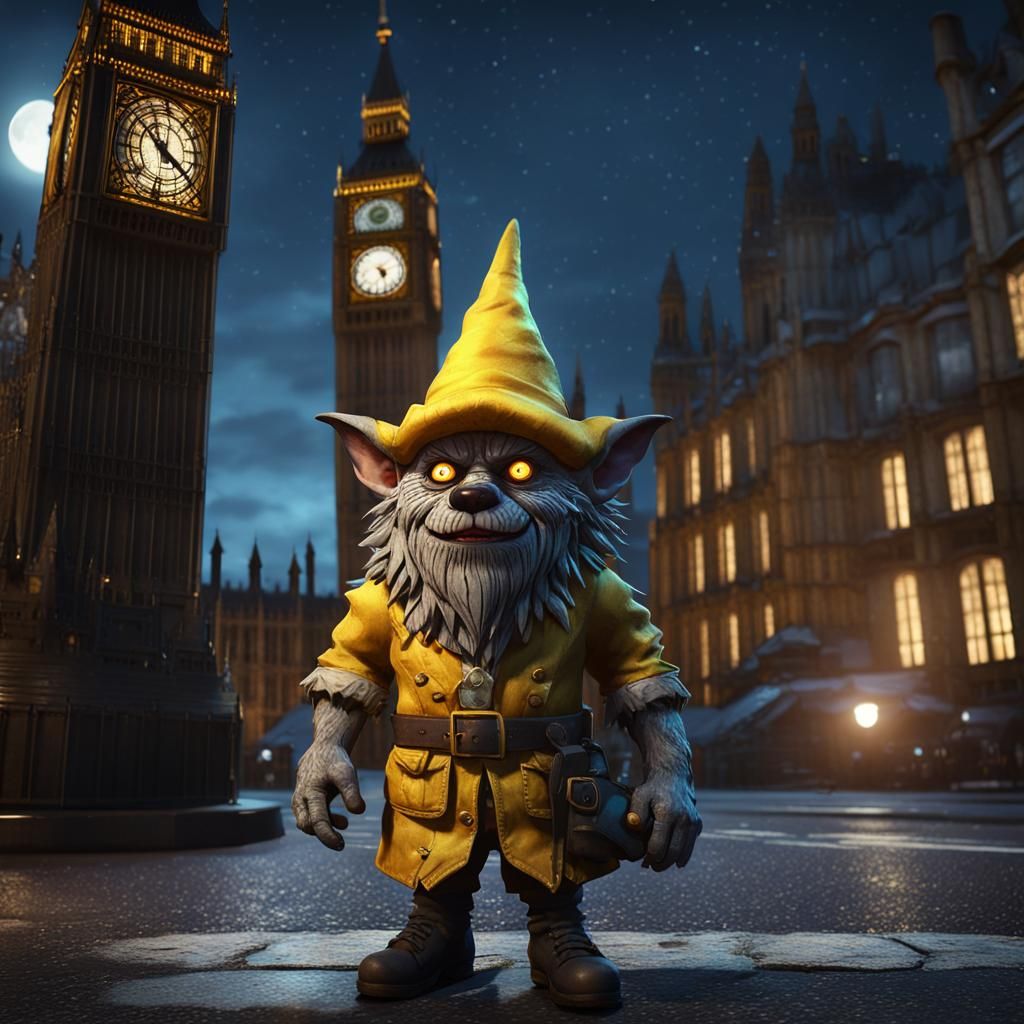 Werewolf Gnome in London: Fantasy Concept Art