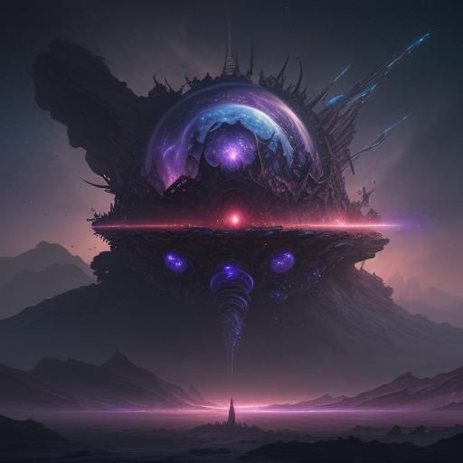 Detailed Matte Painting of a Dead Star