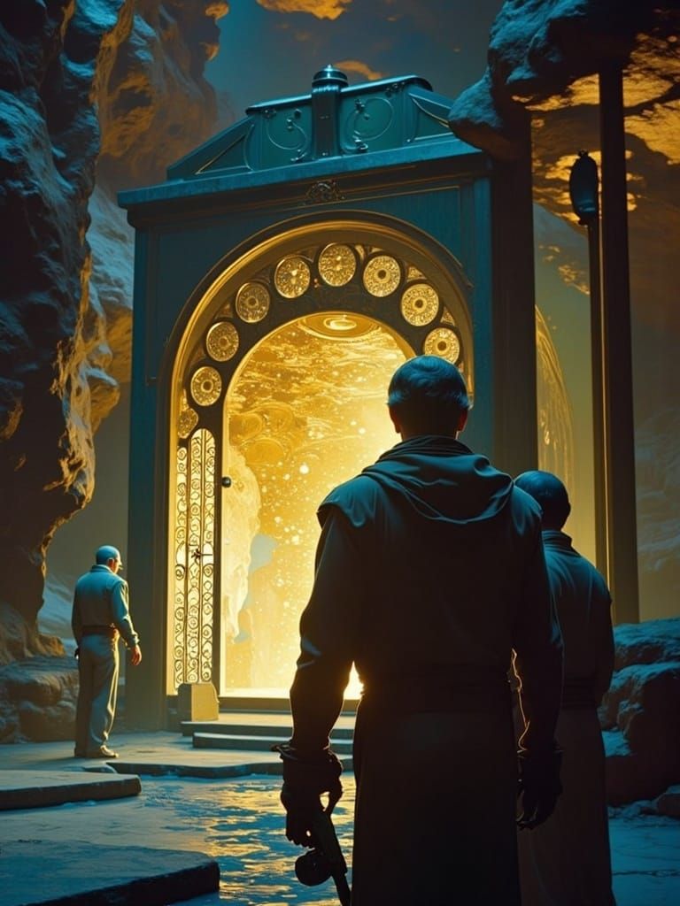 Ancient Relic in Vibrant Stroboscopic Light