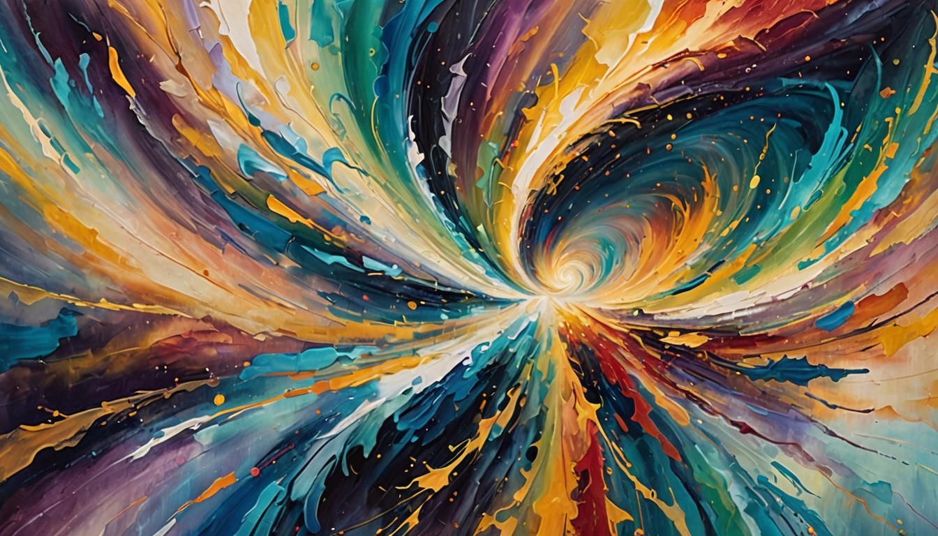 Ethereal Aurora Mist: Abstract Expressionist Out-of-Body Dre...