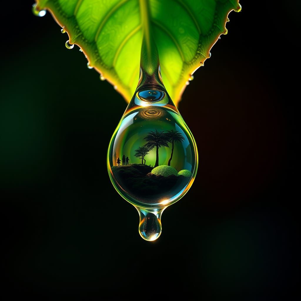 Ethereal Microcosm in Art Nouveau Style