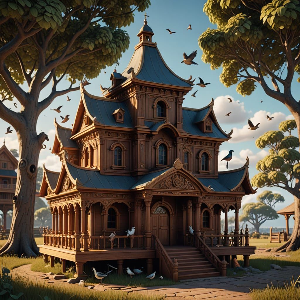 Opera House Birdhouse: 3D Game Cinematic Art