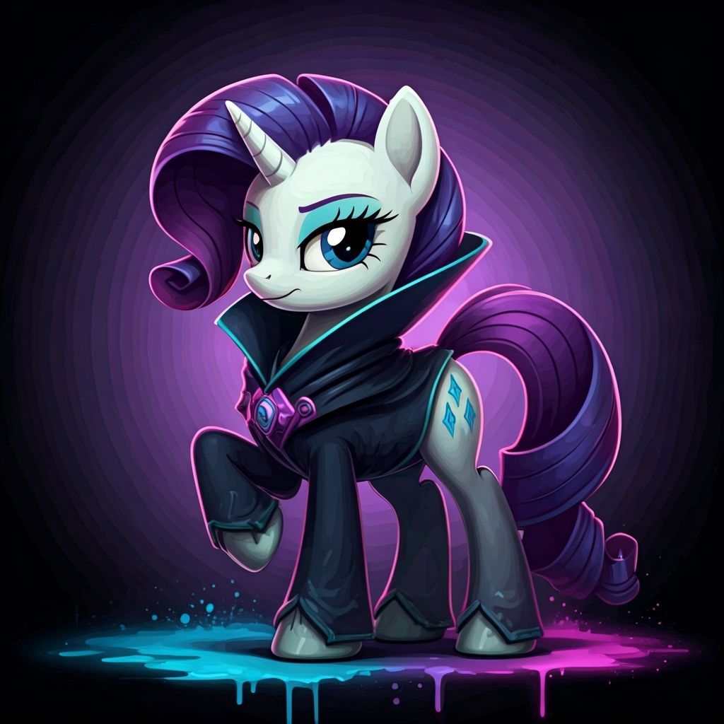 Rarity as Poison Mage Dancer in Graffiti Art Style