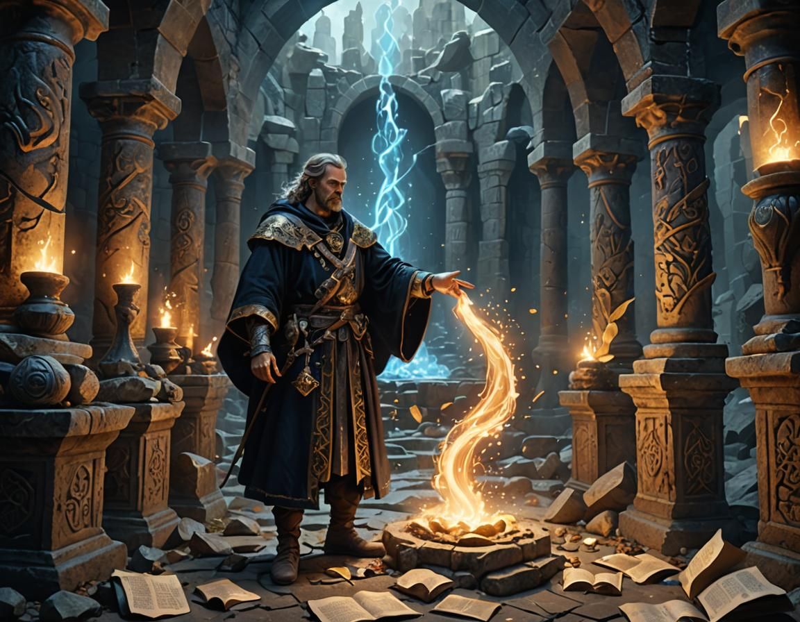 Breton Sorcerer in Mystical Medieval High Rock