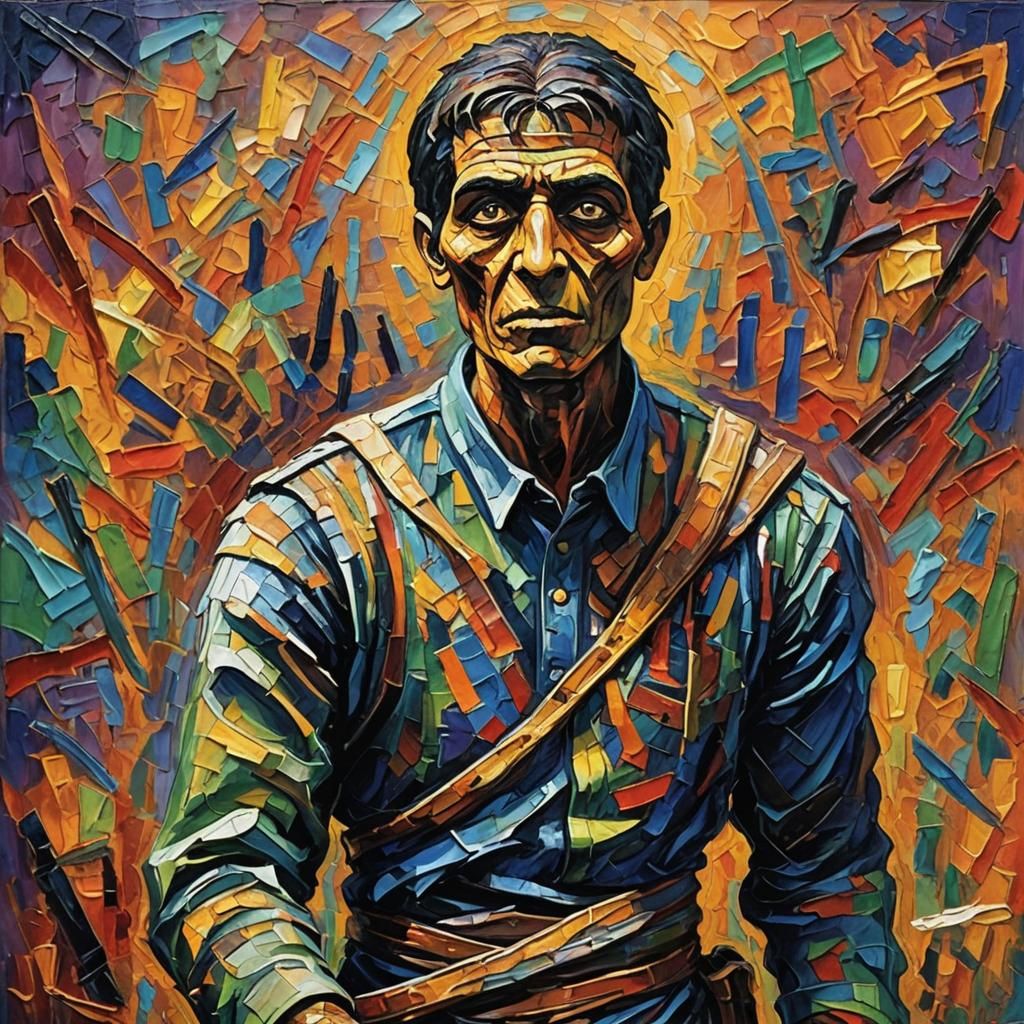 Mummy's Curse: Expressionist Impasto Oil Painting