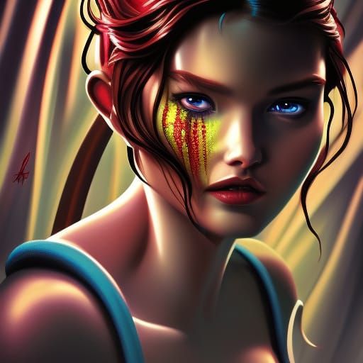 Dark Fantasy Dish with Volumetric Lighting, Digital Art