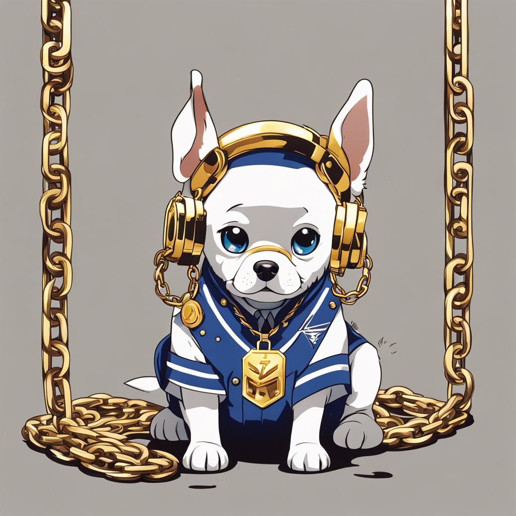Dog in Anime Style with Air Force Outfit