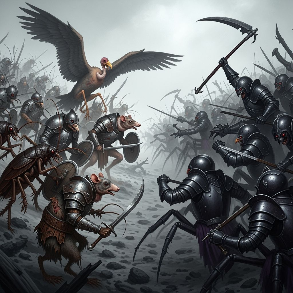 Frenzied Battle Between Mutant Warriors and Spider Rogues