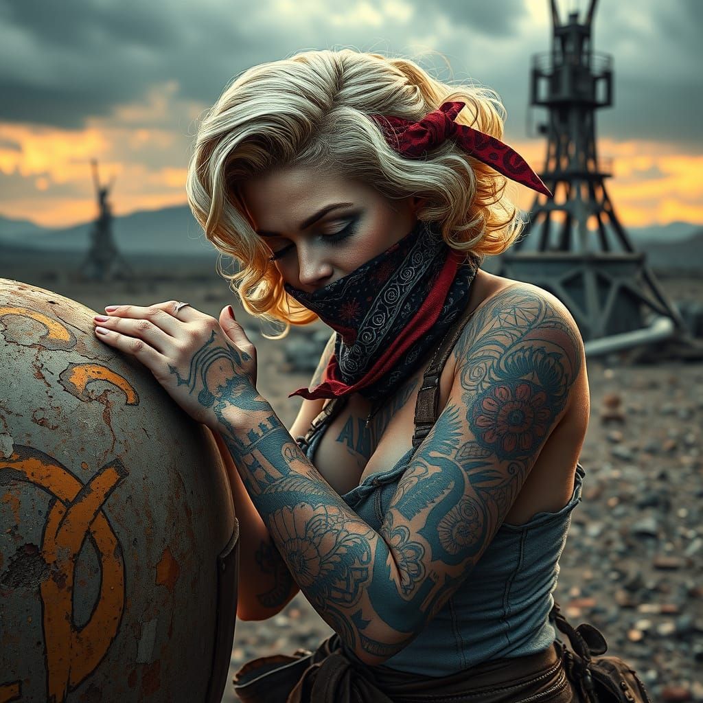 Post-Apocalyptic Marilyn in Tattered Attire