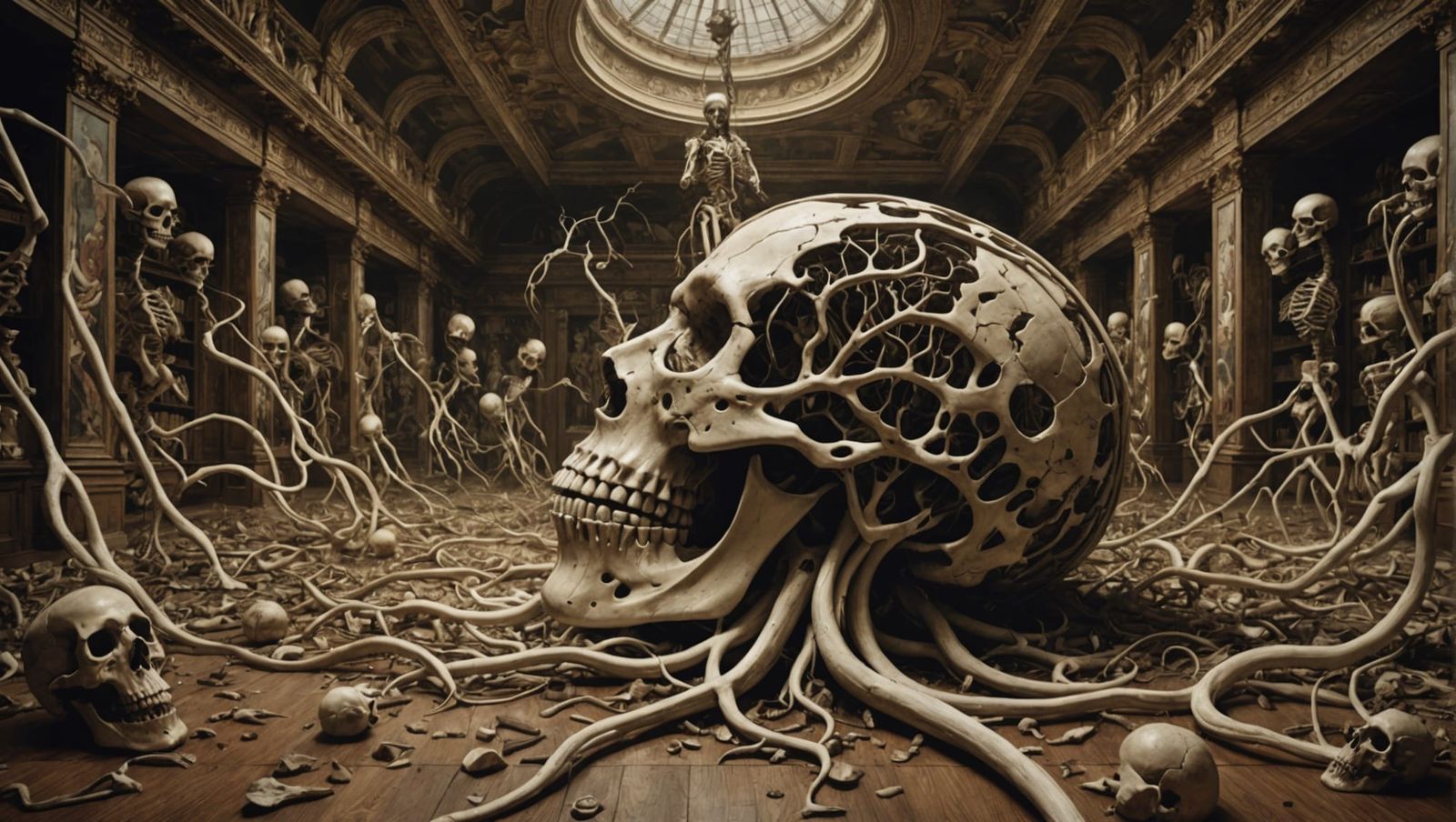 Surreal Fall Through Consciousness with Anatomical Detail