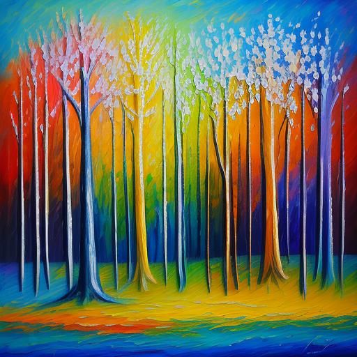 Abstract Light and Shadow in Expressionist Oil Painting