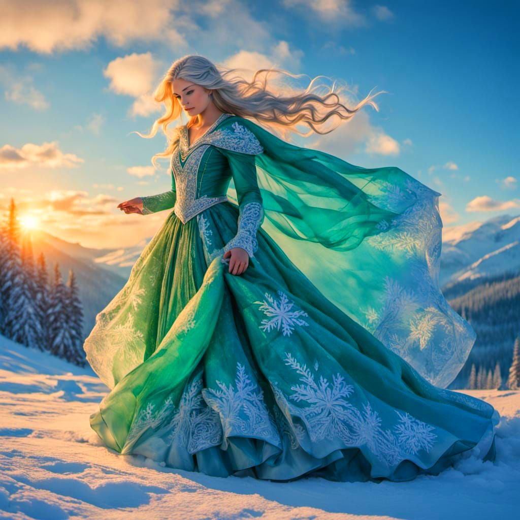 Majestic Cloud Goddess of Winter Wonderland