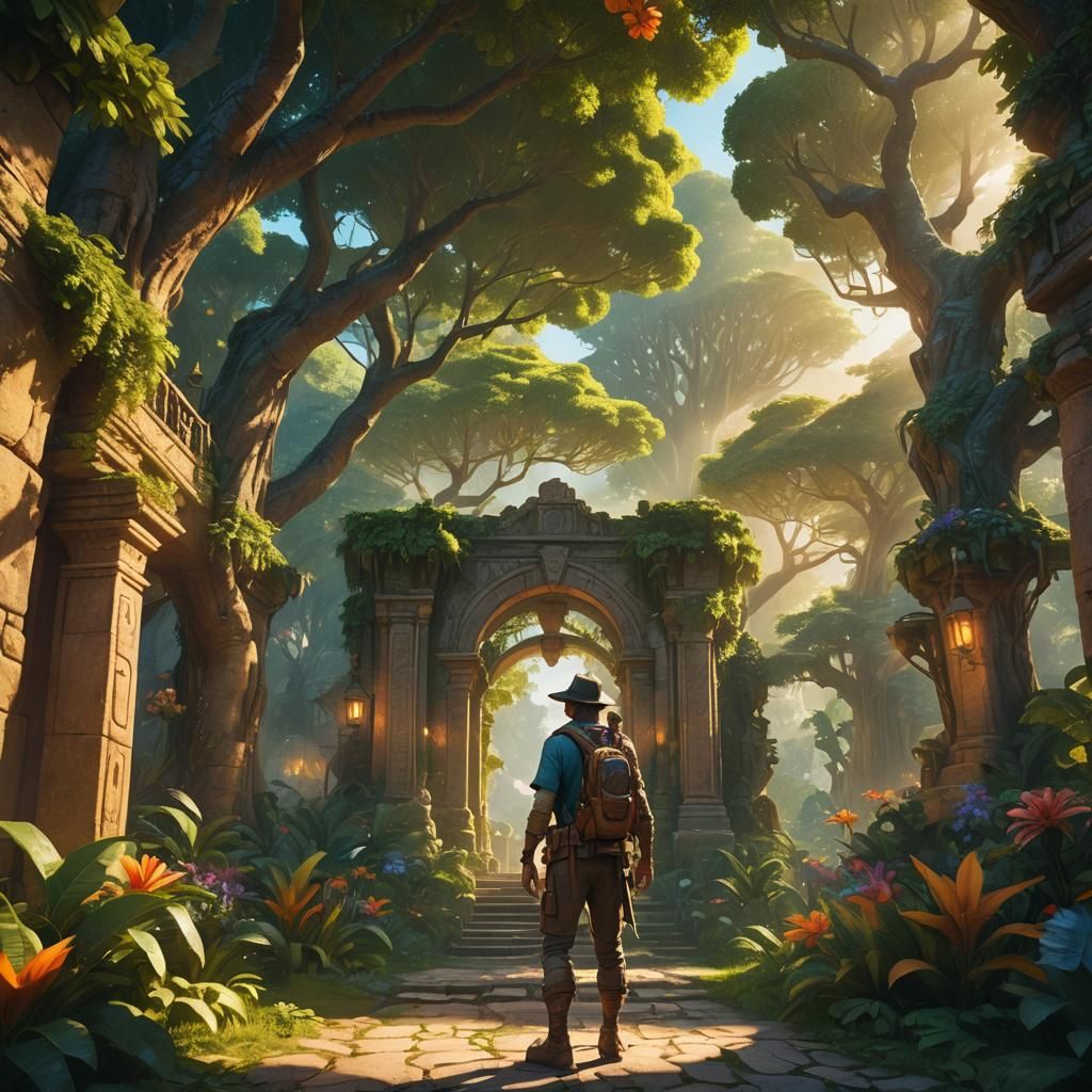 Lush Paradise Village Concept Art in Unreal Engine 5