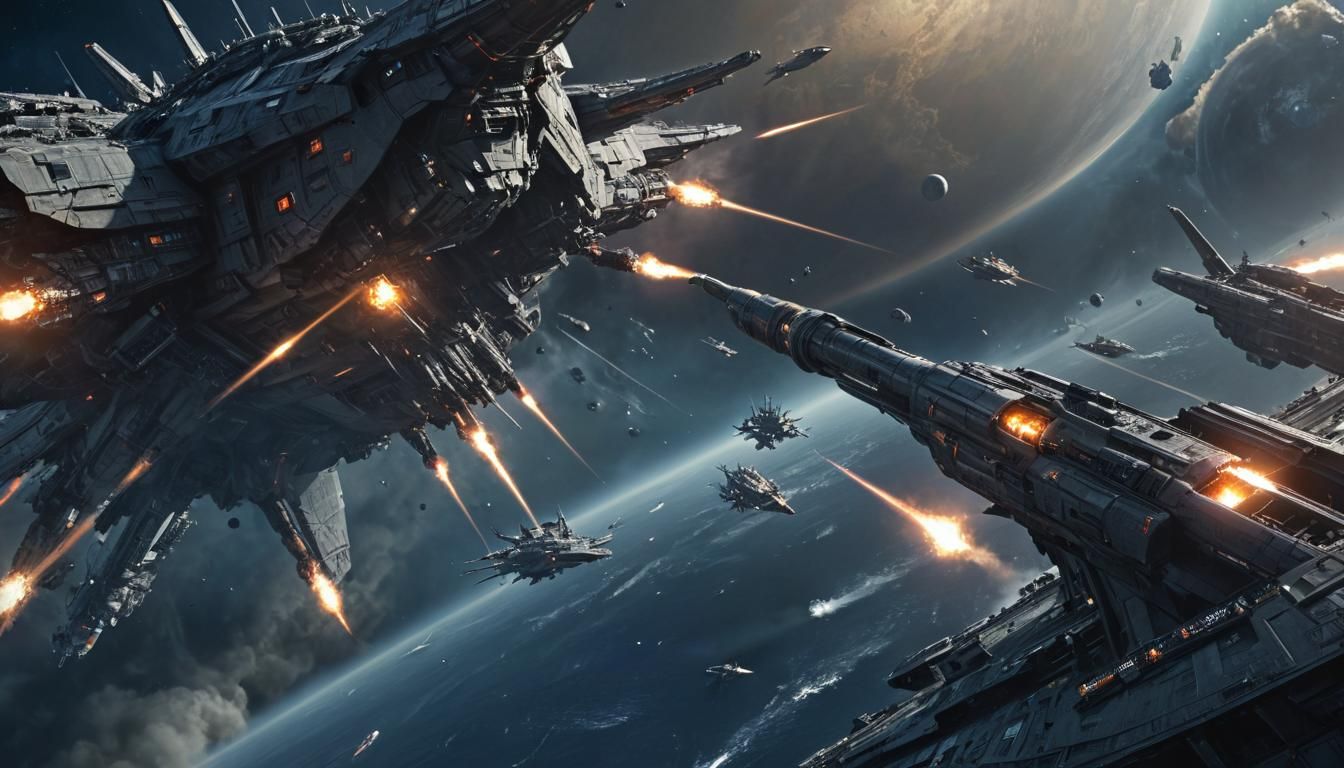 The Eclipse Class Titan Engages Alien Forces in a Blazing Sp...