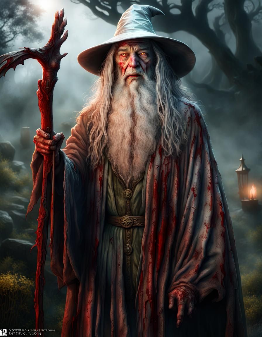 Creepy Zombie Gandalf in Hobbiton