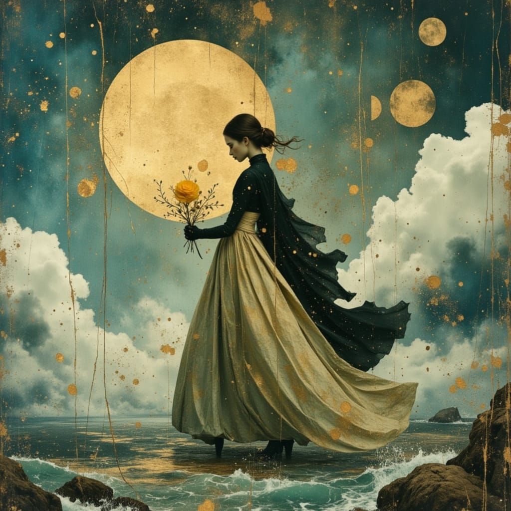 Mystical Landscape with Ethereal Marionette Figures