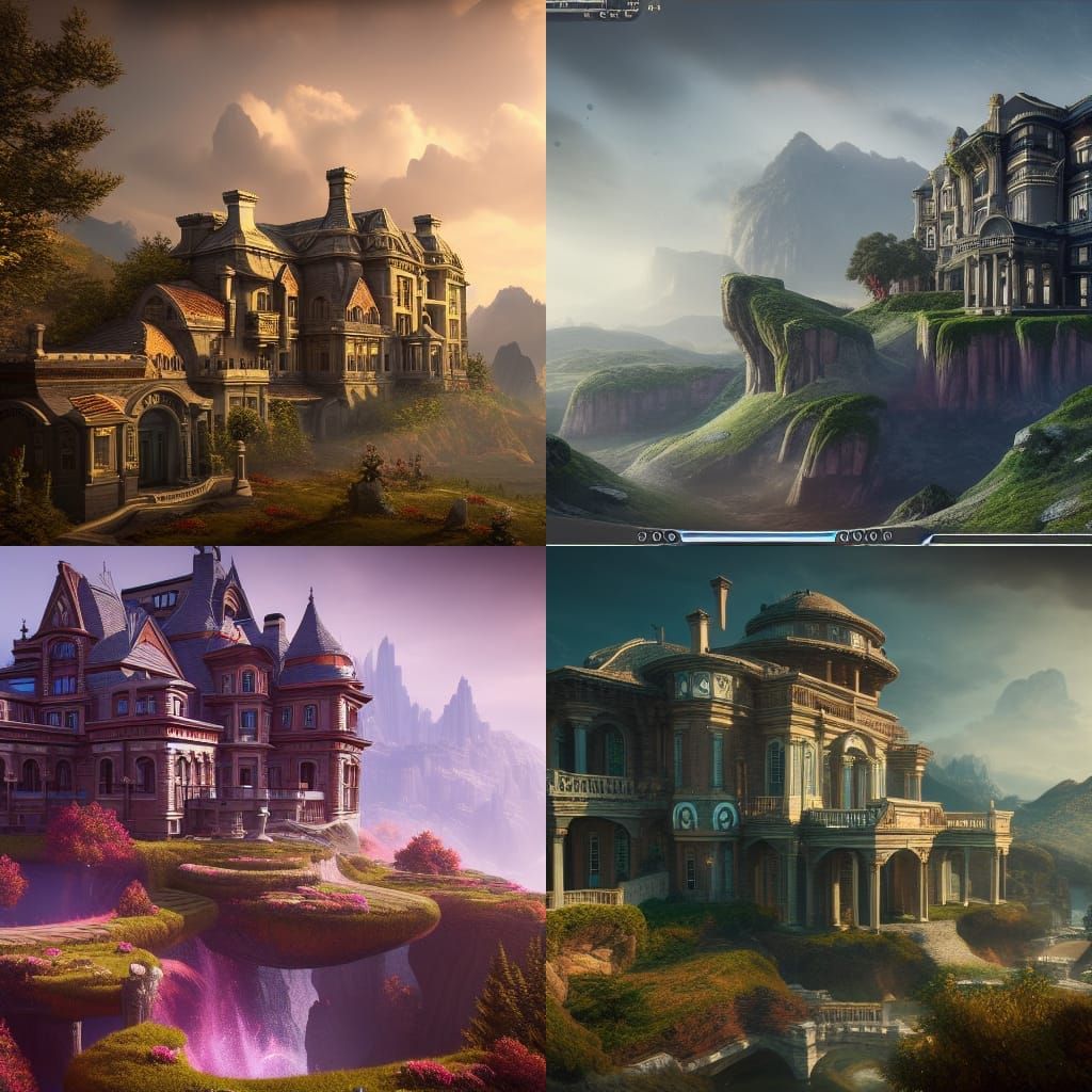 Futuristic Mansion with Beautiful Landscape in 8K