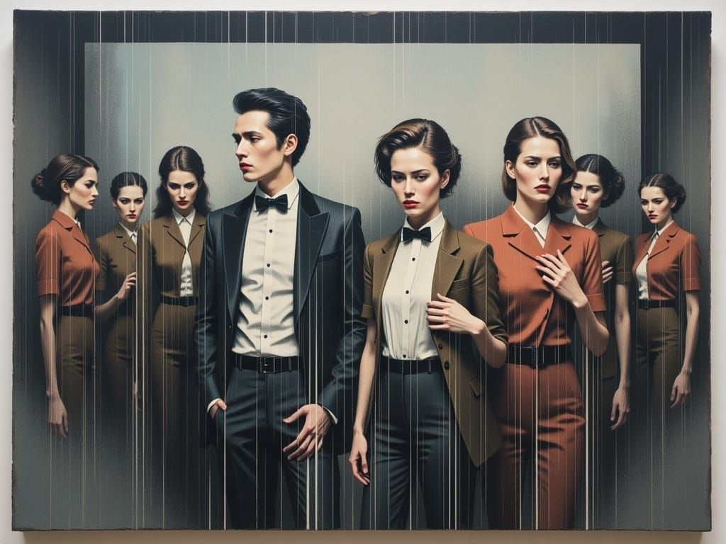 Melancholic Faces and Mirage Painting in Oil