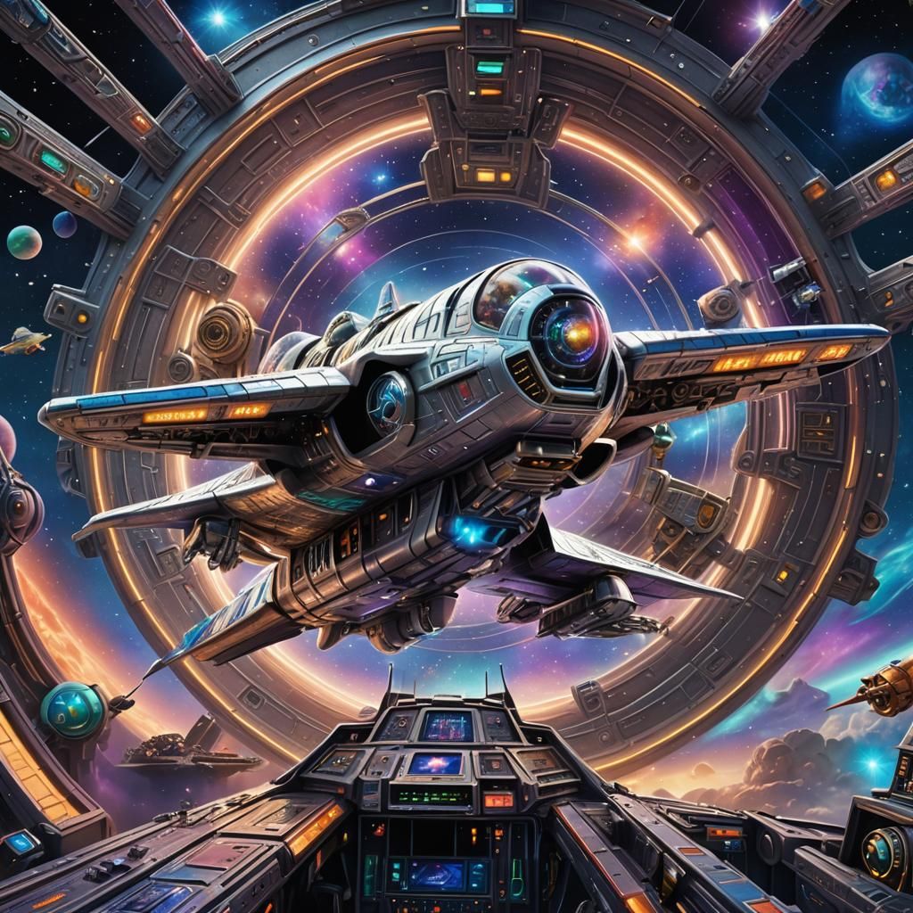 Silver Machine Soaring Through Space