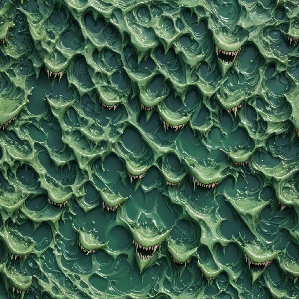 Rippling Green Water Teeth Concept Art