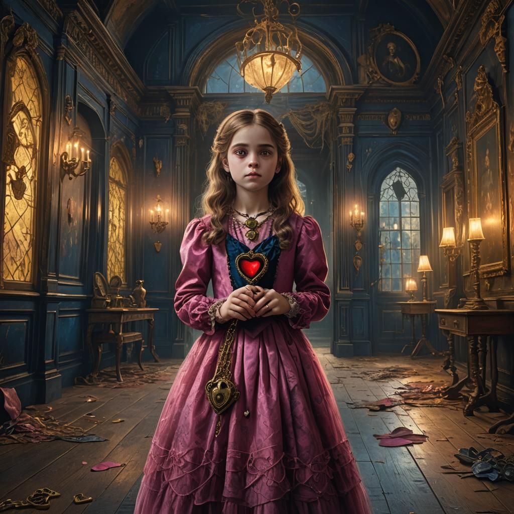 Little Girl in Haunted House: Dark Fantasy Concept Art
