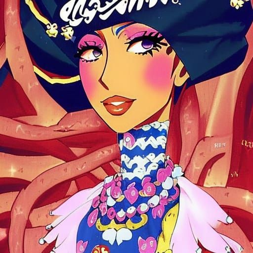 Anime Manga Portrait of Josephine Baker