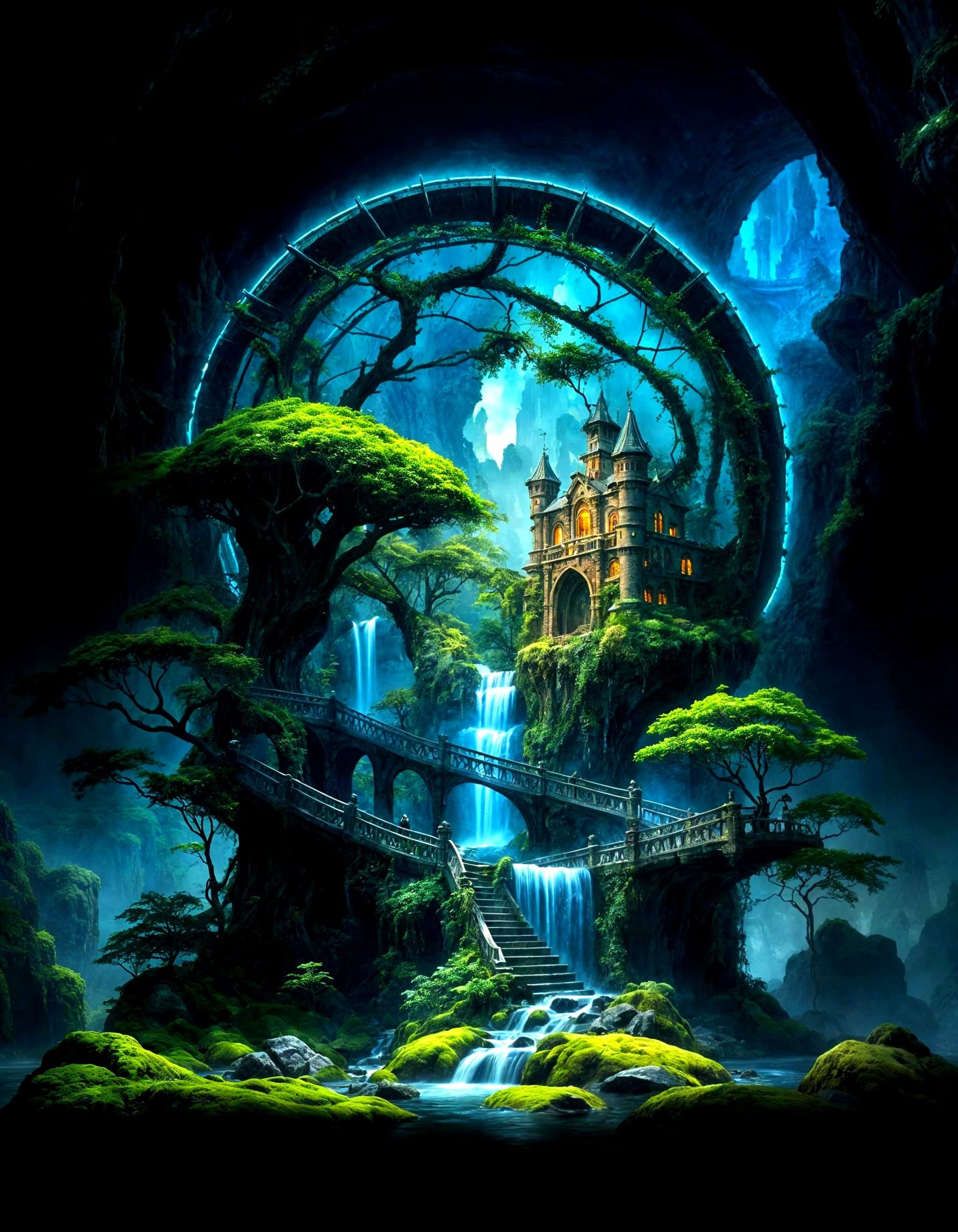 Jungle Castle Fantasy Art in 8k Resolution