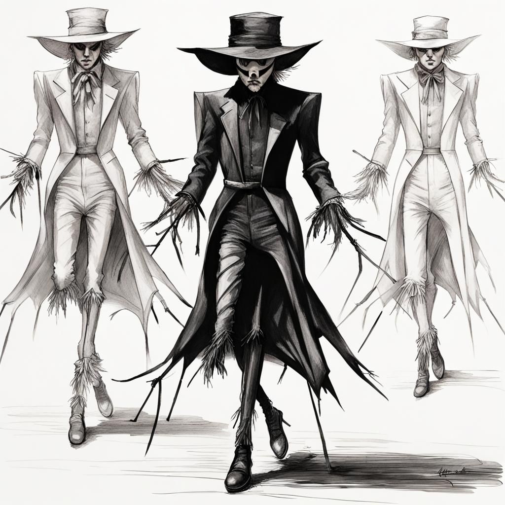 Evil Scarecrow in Avant-Garde Outfit