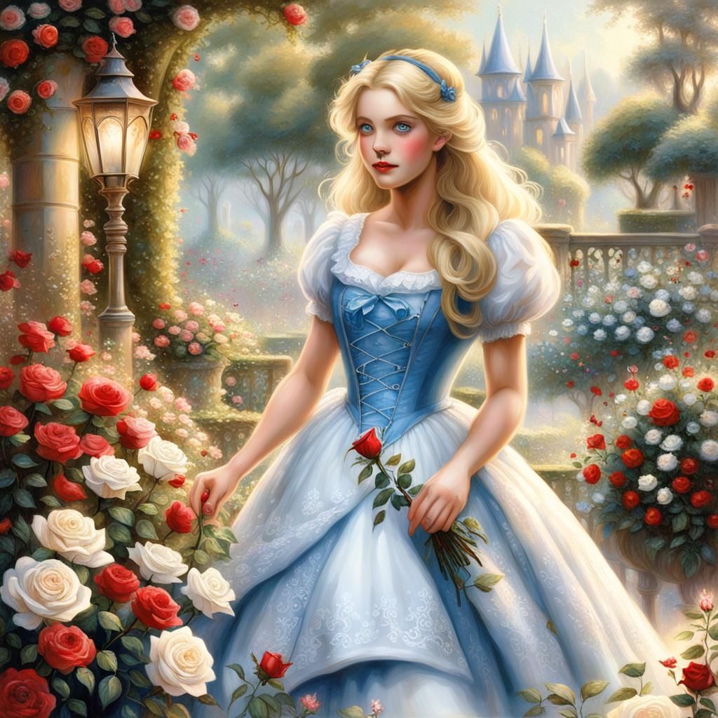 Alice in Wonderland in Ethereal Fantasy Style
