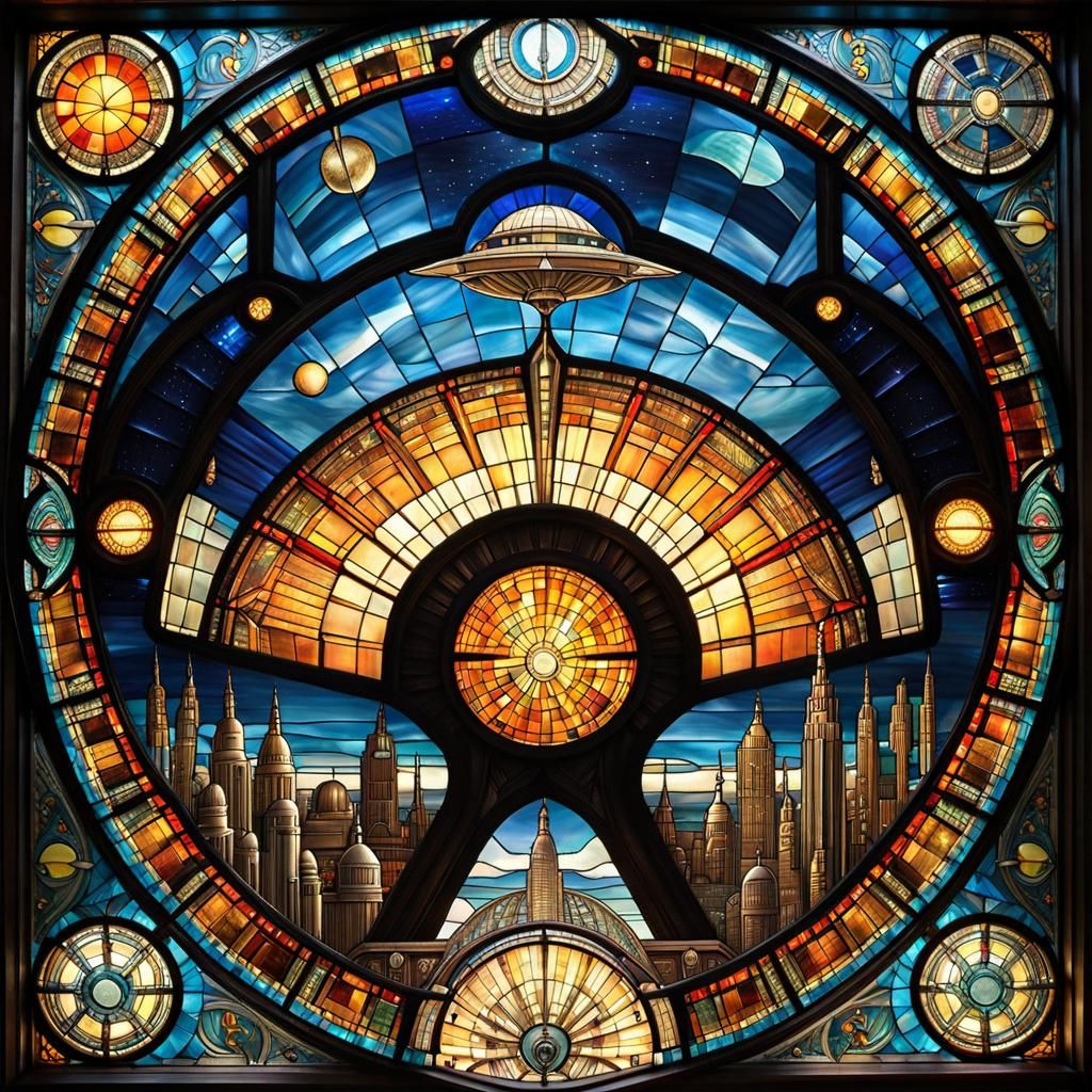 Alien Invasion of Victorian London in Art Deco Style