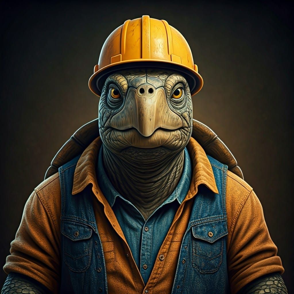 Uncle Bert works in construction