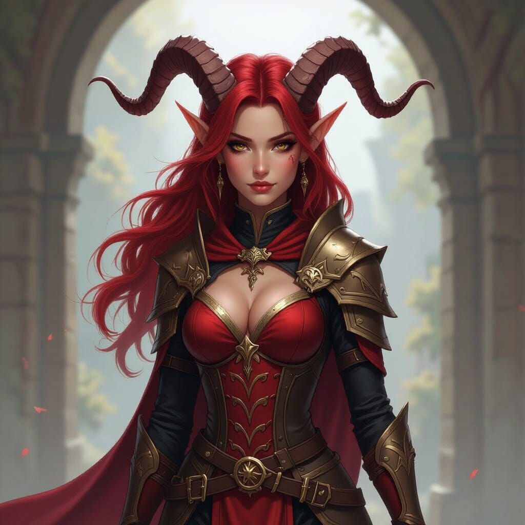 Tiefling Paladin Portrait