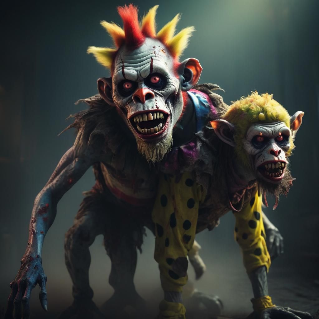 Hyper-Realistic Zombie Hybrid Creature Concept Art in High C...