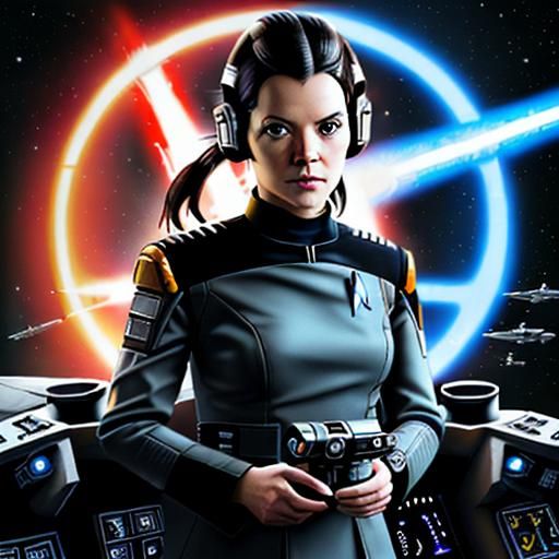 Star Trek Pilot in Star Wars Tie Fighter