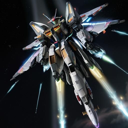 Robotech Macross SDF-1 Transforming City in Space