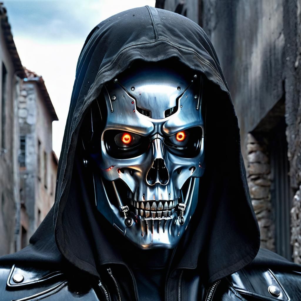 Terminator Grim Reaper in Expressionist Portrait
