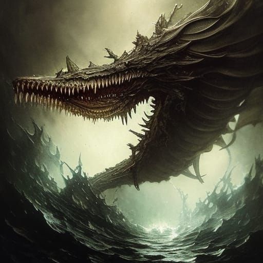 Epic Hydra Emerges: Dark Fantasy Masterpiece