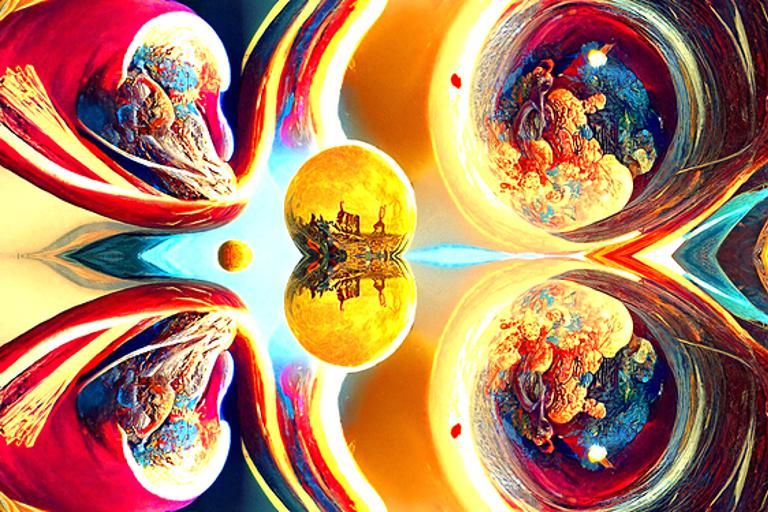 Creation of a Galaxy in Kinetic Pointillism Style