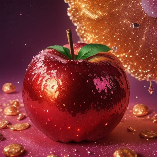 Candy Apples: Vibrant Digital Art Close-Up