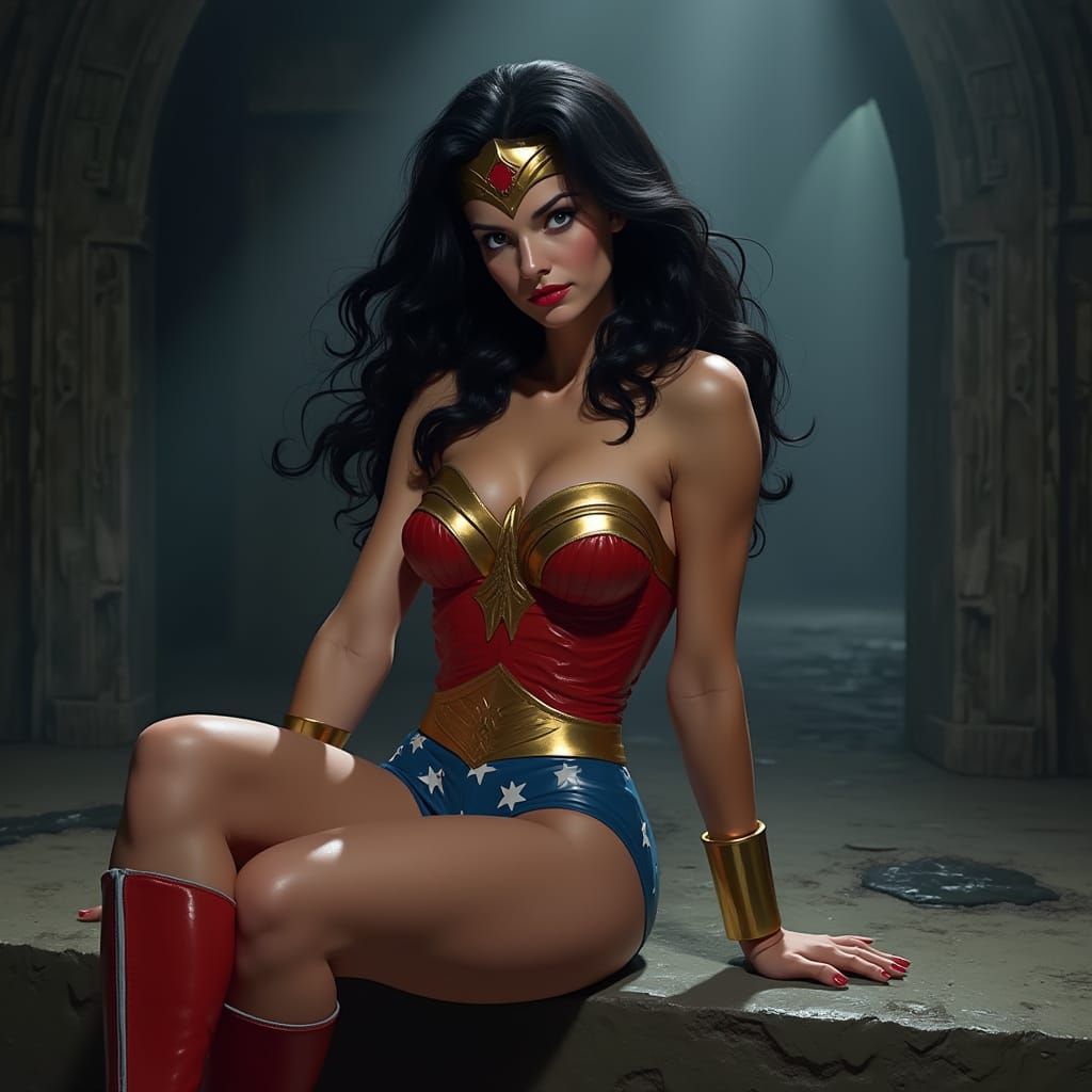 Wonder Woman Fights Cthulhu in a Secret Chamber