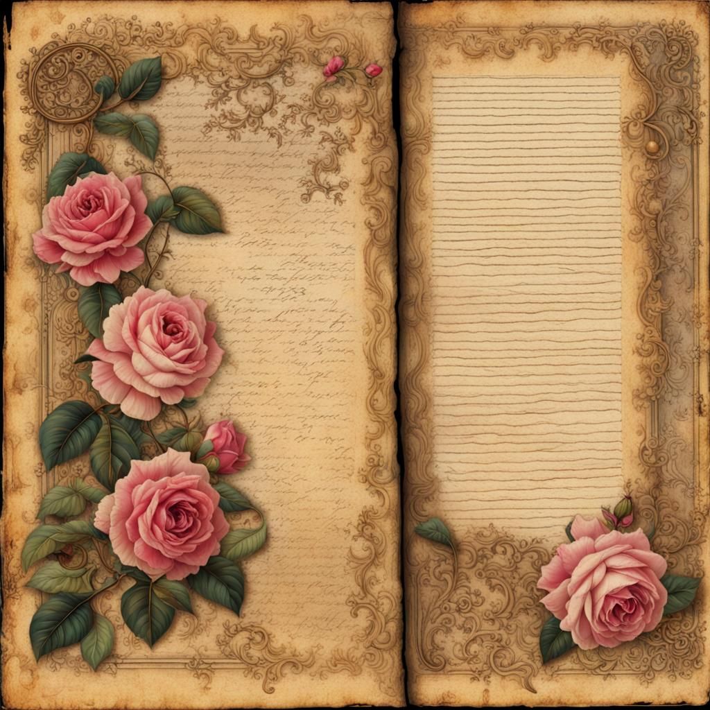 Vintage Steampunk Typewriter on Aged Parchment