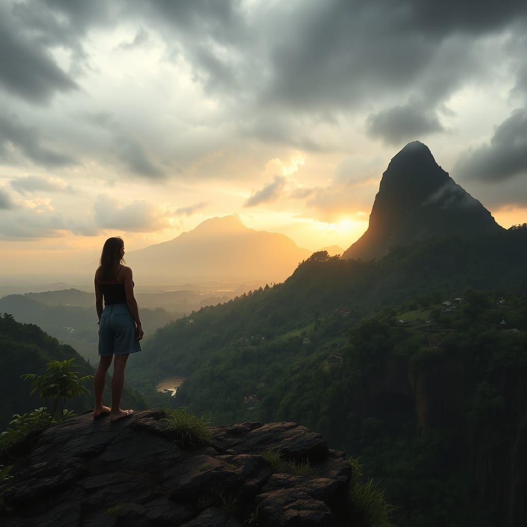 Serenity on the Indonesian Cliffside