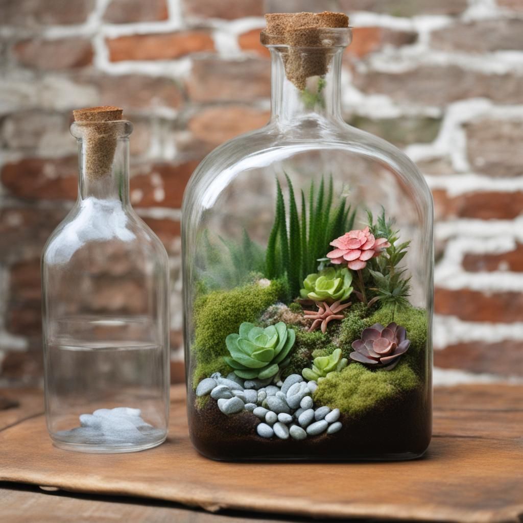 Terrarium in a Glass Bottle