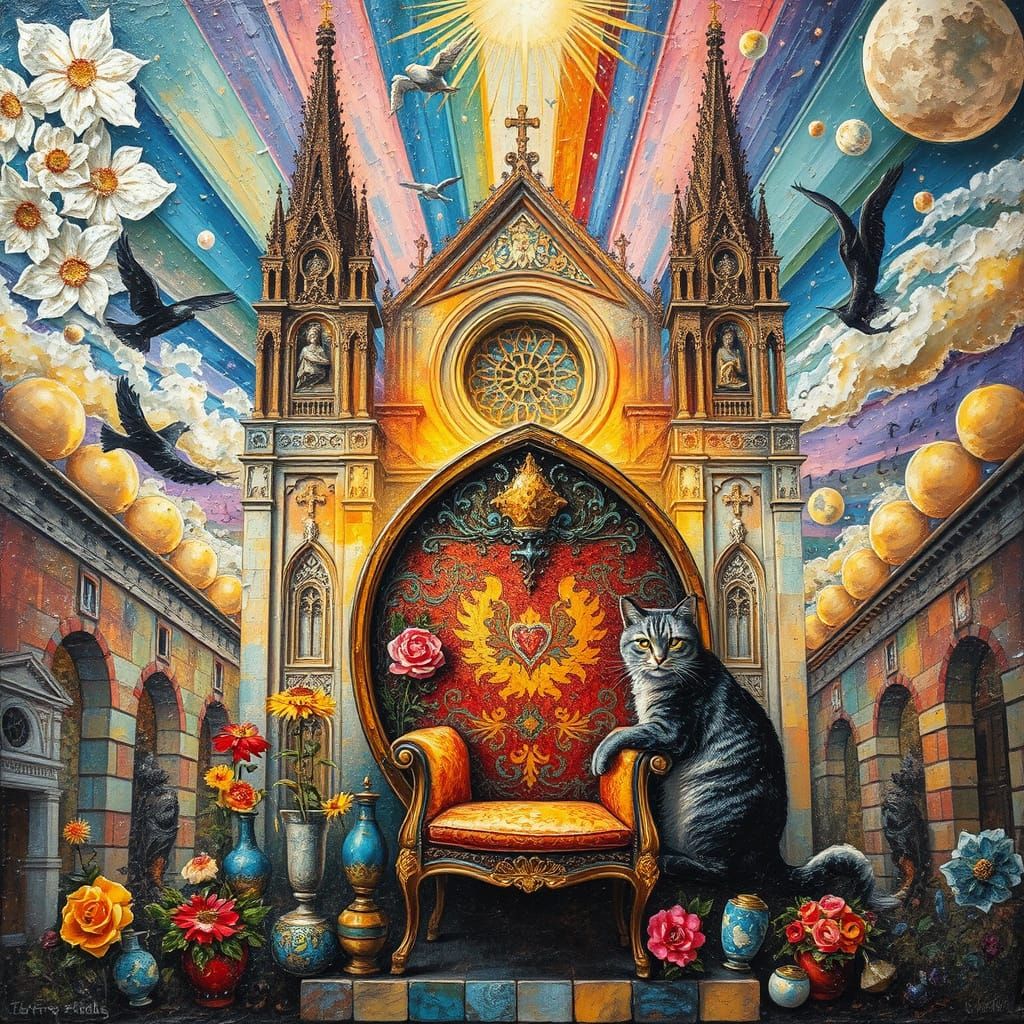 Ethereal Throne in Cosmic Cathedral