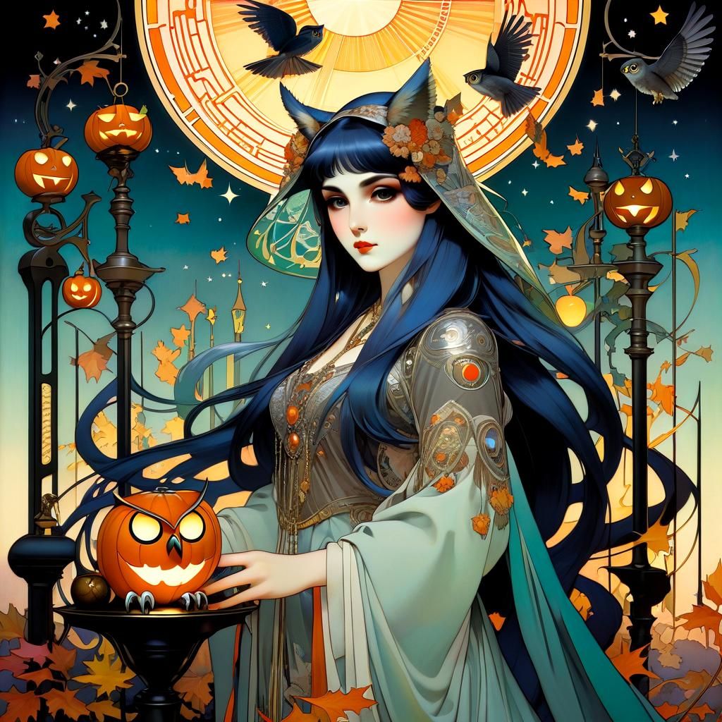 Twilight Owl in Cel-Shading Style