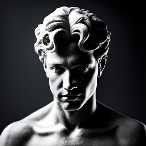 Handsome Hypnos in Hyperrealistic Style